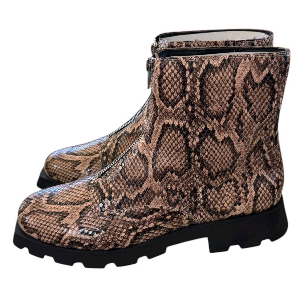 Katy Perry Collections The Daarling Snakeskin Pattern Ankle Combat Boots 11